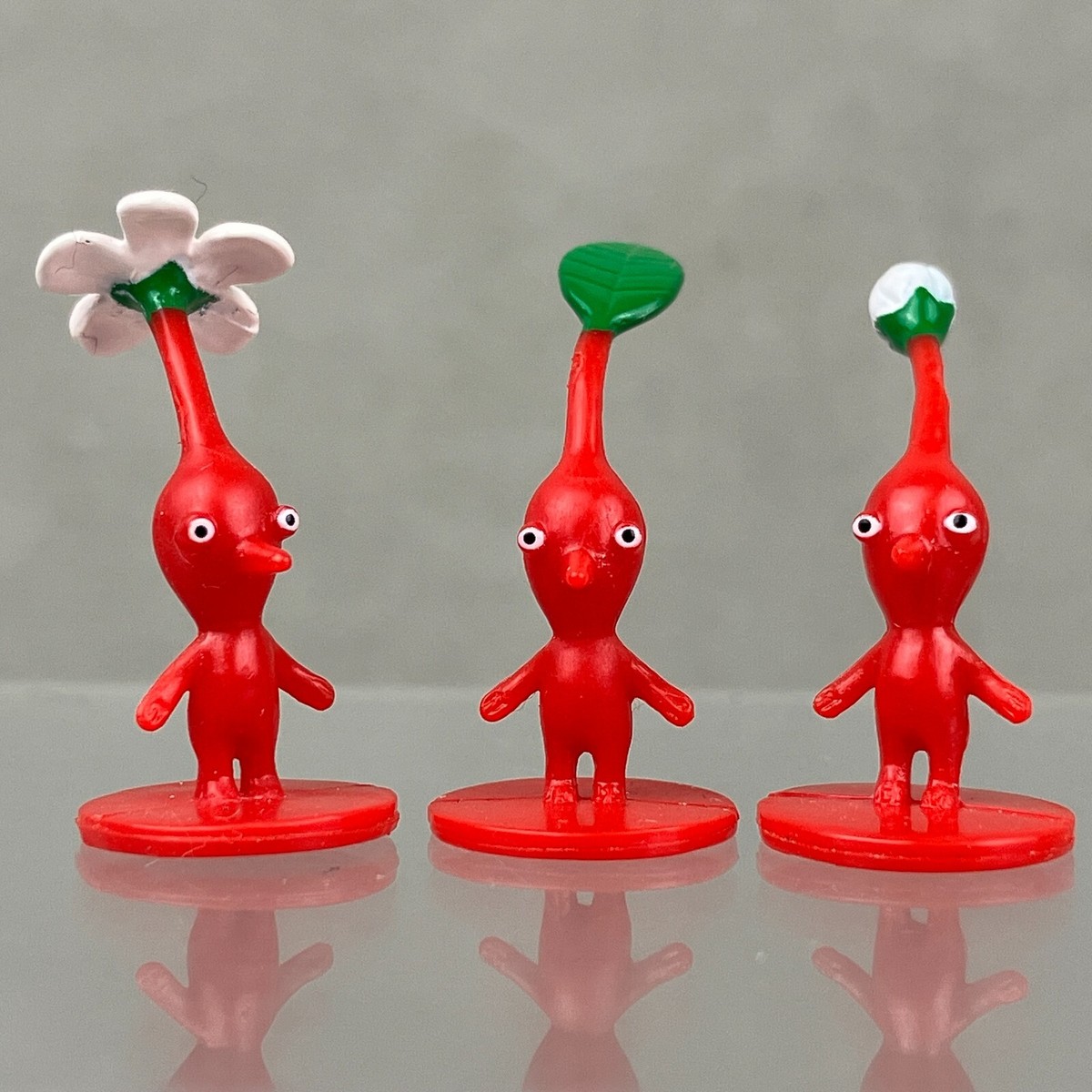 Agatsuma Pikmin 2 Red Pikmin Leaf Bud Flower 3pc Lot Collection