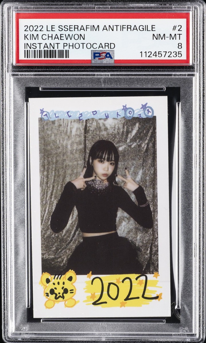 2022 LE SSERAFIM ANTIFRAGILE INSTANT PHOTOCARDS #2 KIM CHAEWON PSA