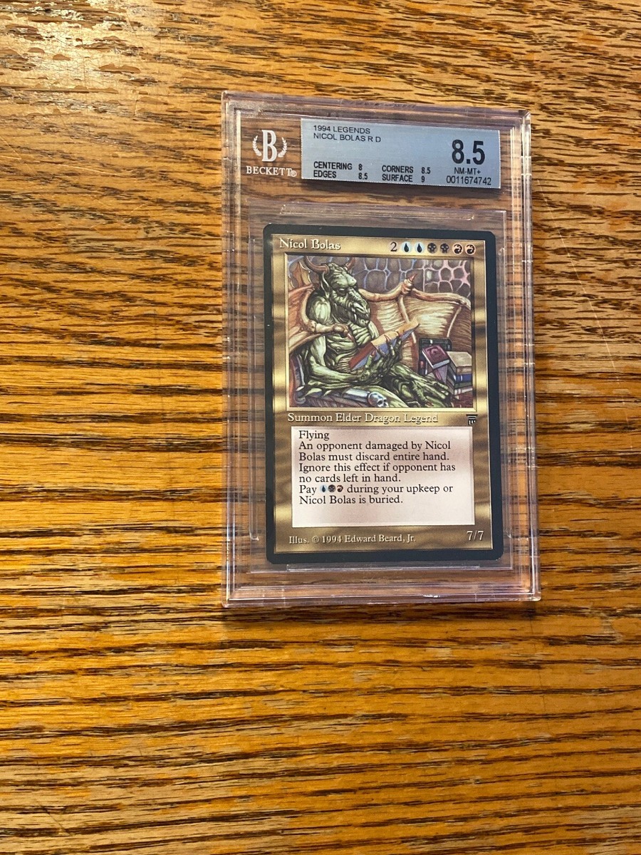 Nicol Bolas Legends MTG BGS Grade 8/8.5/8.5/9 NM/M+ (RG) 4RCards