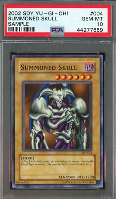 YuGiOh SAMPLE Summoned Skull Graded PSA 10 GEM MINT SDY-004 STORE