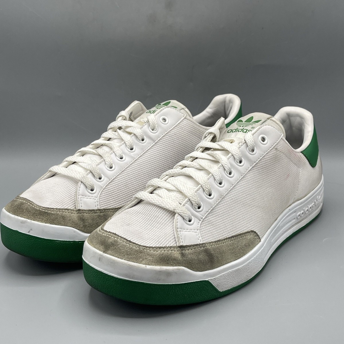 Adidas Rod Laver Men's size 11.5 white Fairway green tennis shoes