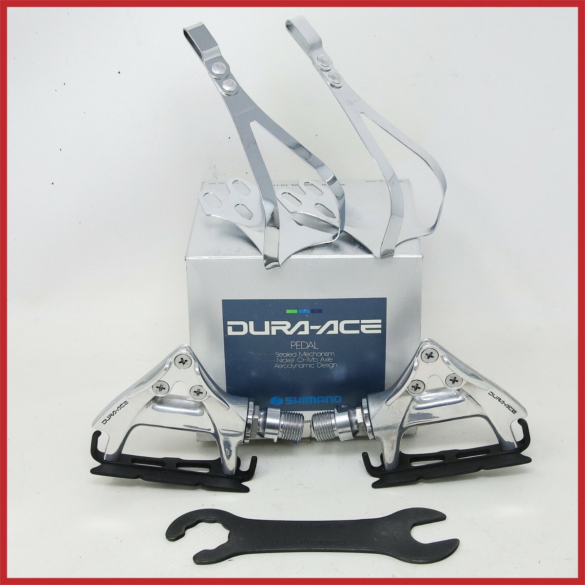 NOS SHIMANO DURA ACE PD-7400 PEDALS QUILL VINTAGE ROAD RACING BIKE