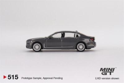 MINI GT 1:64 BMW 750Li xDrive Bernina Grey Amber Effect LHD Model