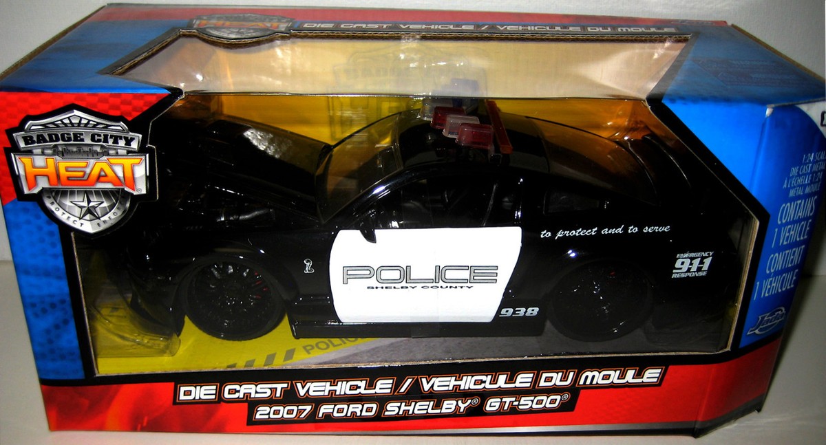 JADA BADGE CITY HEAT 2007 FORD SHELBY GT500 1:24 POLICE GT-500 MIB