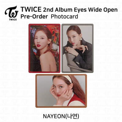 TWICE 2nd Album Eyes Wide Open Pre-Order Official Photocard The