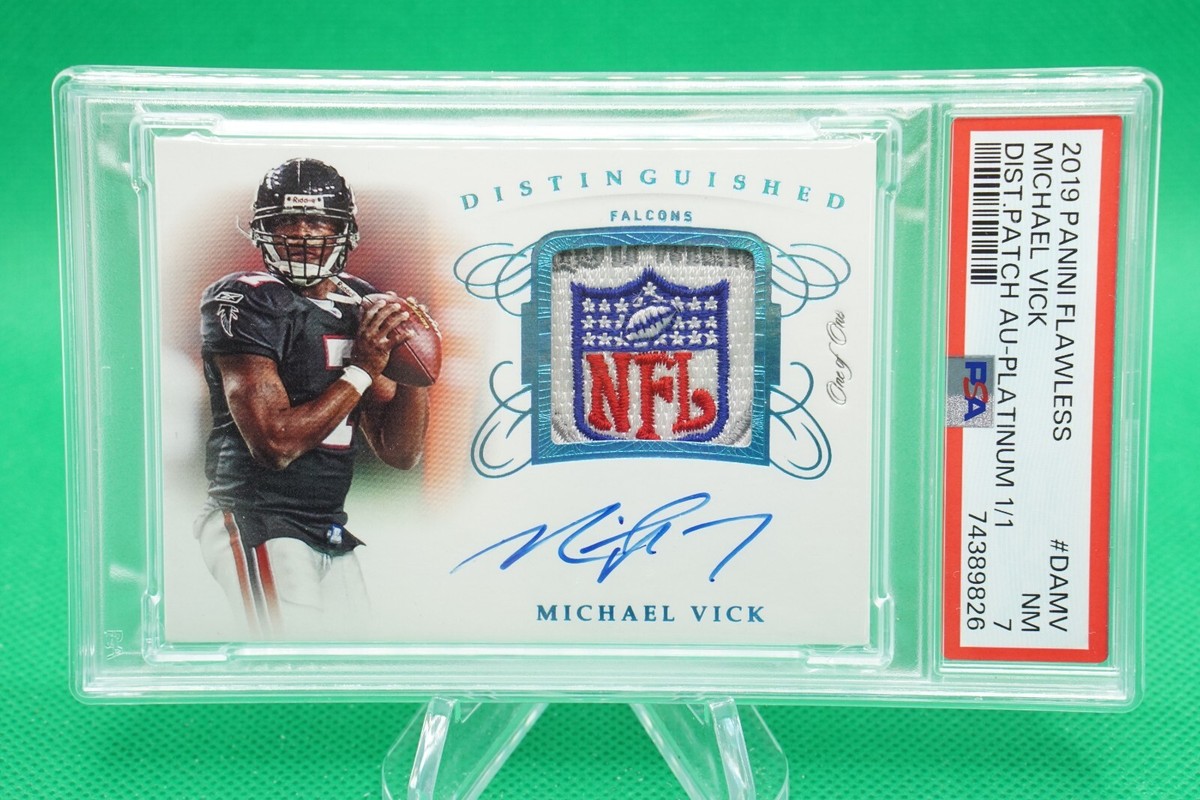 2019 Flawless Distinguished Patch Auto NFL SHIELD 1/1 Michael Vick