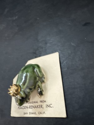 Vintage 1986 HAGEN RENAKER Miniature Porcelain FROG PRINCE on