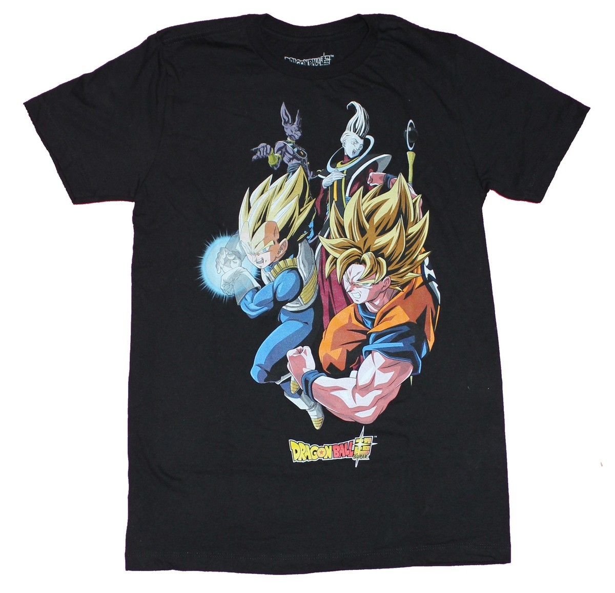 Dragon Ball Z Super Mens T-Shirt - Attacking Goku Vegeta Beerus