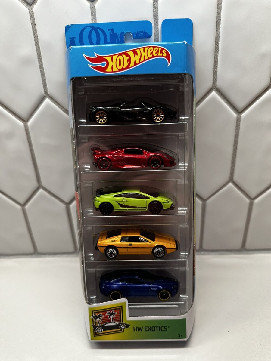 HOT WHEELS 1:64 2018 HW EXOTICS 5 Pack New Lamborghini, Lotus