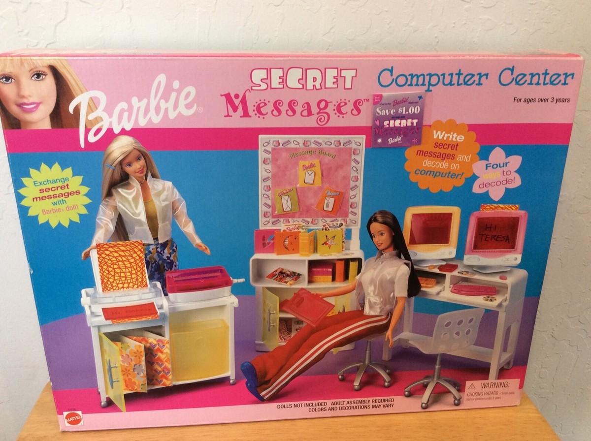 Barbie Secret Message Computer Center Playset 2000 Mattel #67278