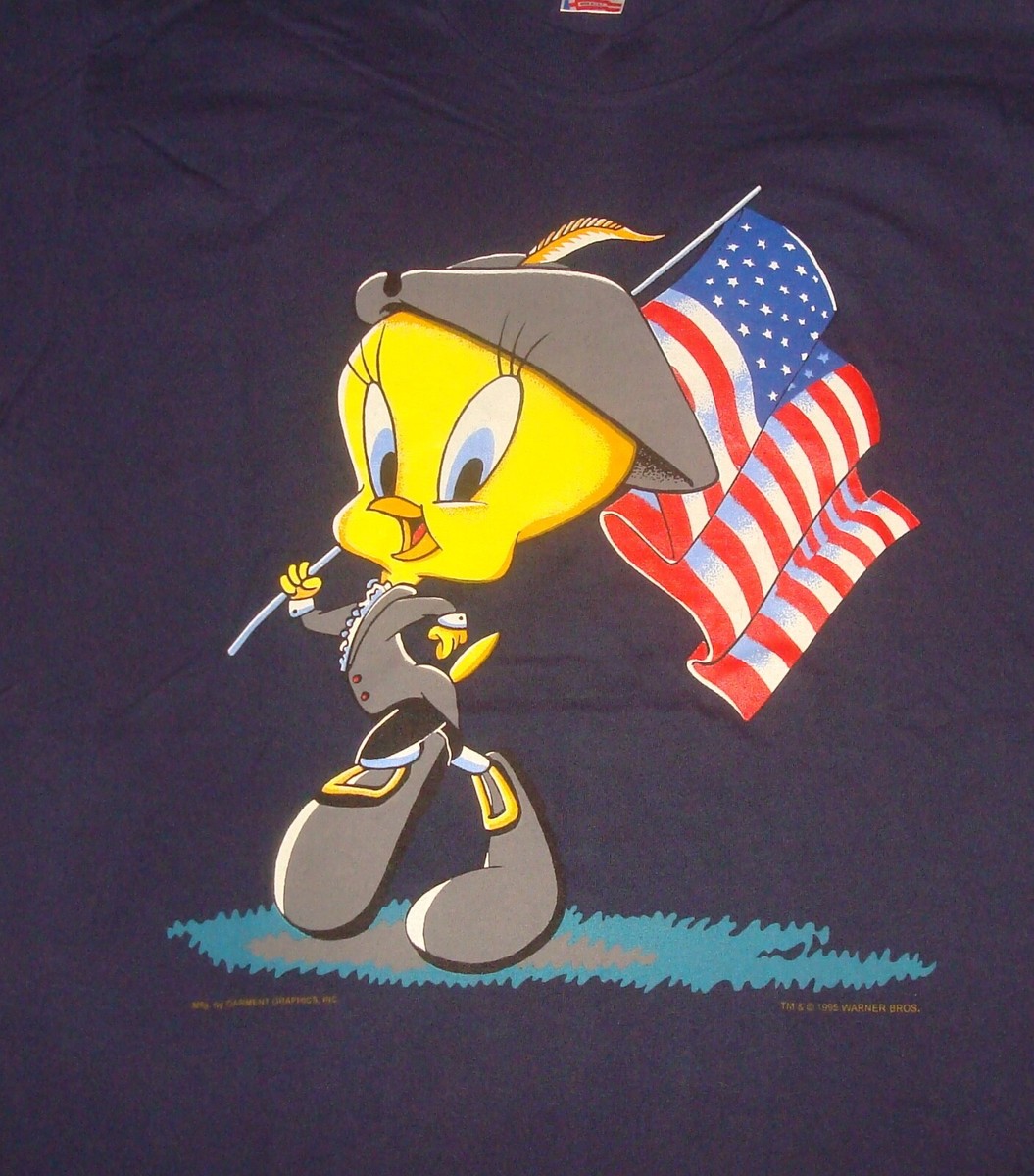 VTG 1995 TWEETY BIRD T SHIRT LARGE LOONEY TUNES 90s WARNER BROS