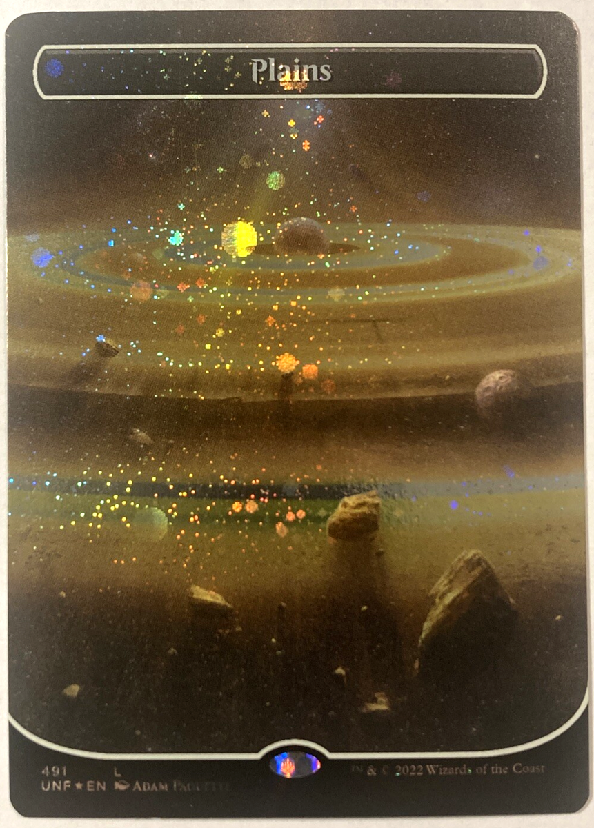 MTG Plains (Borderless Galaxy Foil) Unfinity 491 NM | eBay