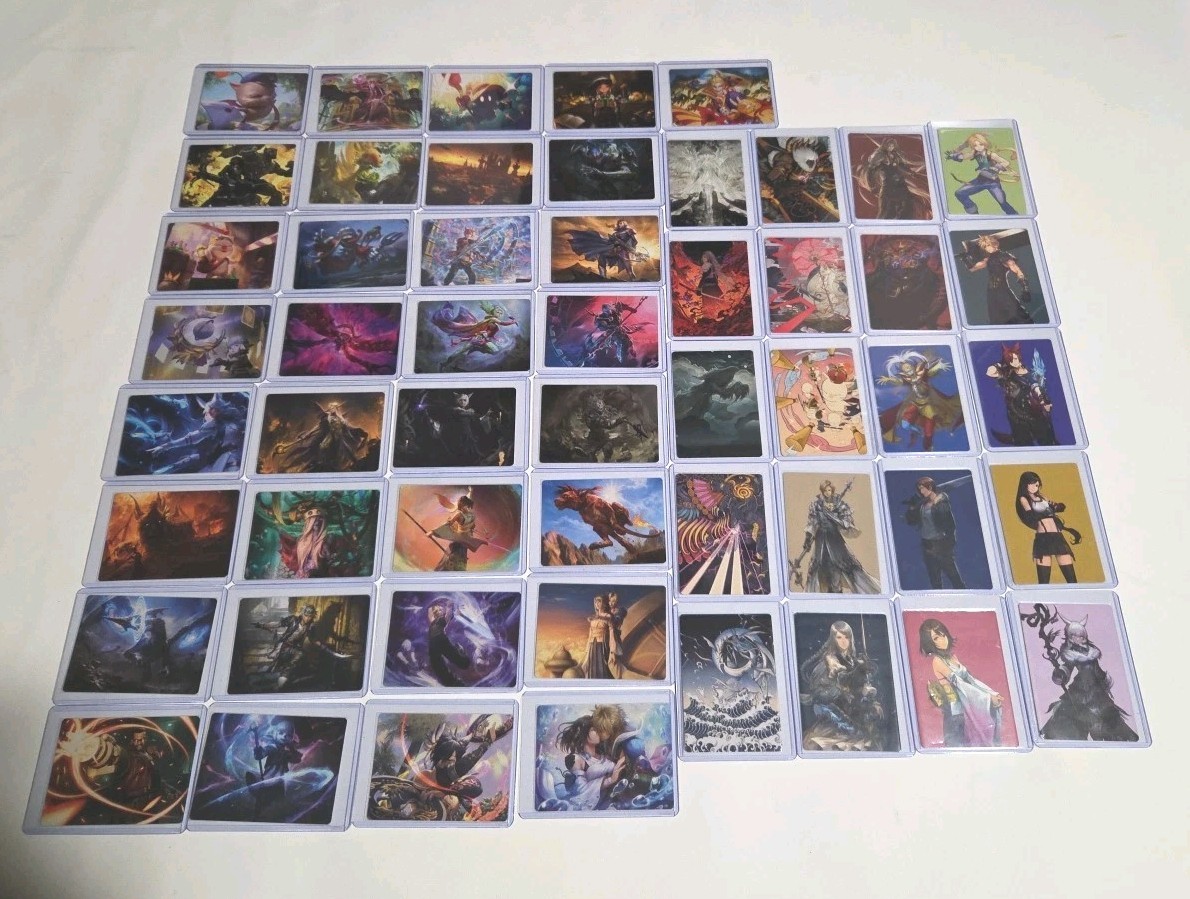 MTG Full Art Final Fantasy Cards Magic The Gathering W/ Top Loader
