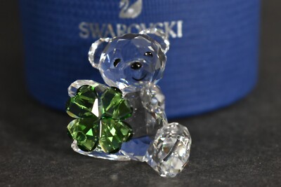 Swarovski Crystal Kris Bear - Good Luck Four-Leaf Clover 5063321