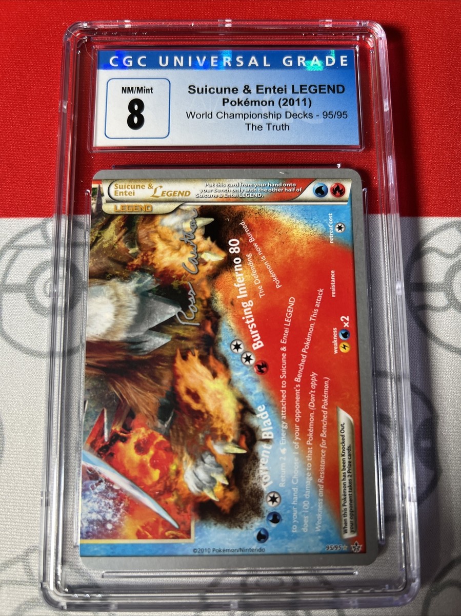 2 Card Set Suicune & Entei Legend CGC 7.5 & 8 94 95 Holo Pokemon