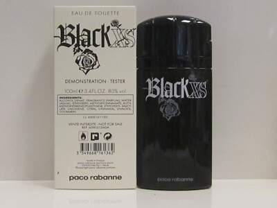 Black XS Paco Rabanne Men 3.4 oz Eau de Toilette Spray Tester