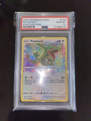 Rayquaza 138/185 PSA 10 GEM MINT - Amazing Rare Pokémon Vivid