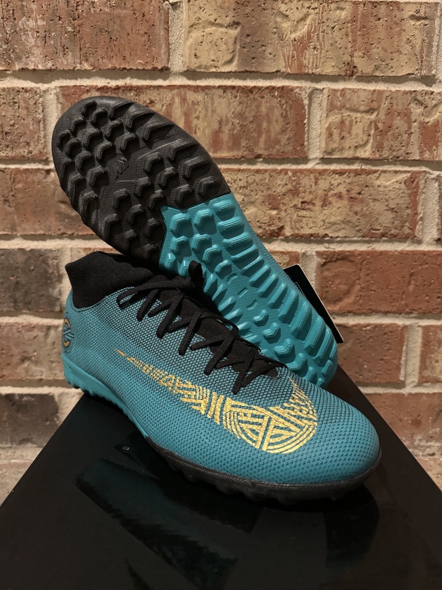 New 10 Nike Mercurial Superfly 6 Academy CR7 Turf Soccer Shoes