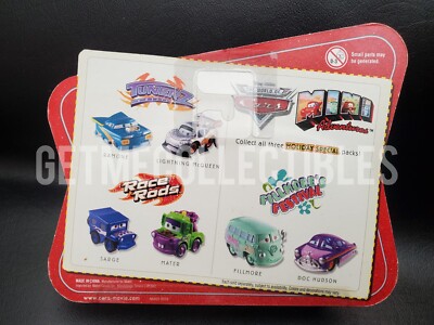 DISNEY PIXAR CARS MINI ADVENTURES PUMPKIN MATER SARGE RACE RODS