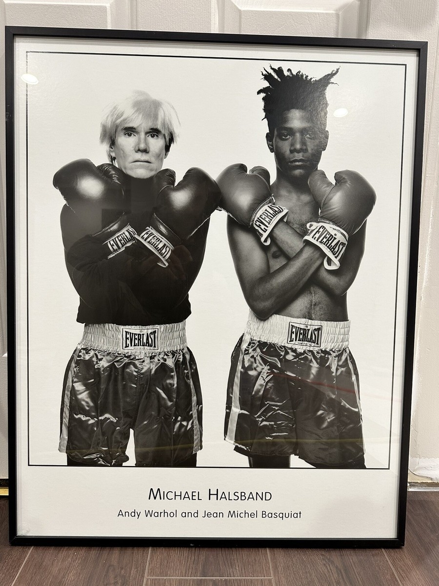 Andy Warhol and Jean Michel Basquiat by Michael Halsband Art Print