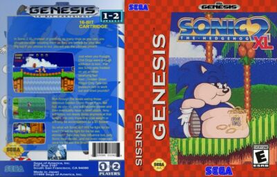 Sonic The Hedgehog 2XL Genesis NTSC Box Art Case Insert Cover Only