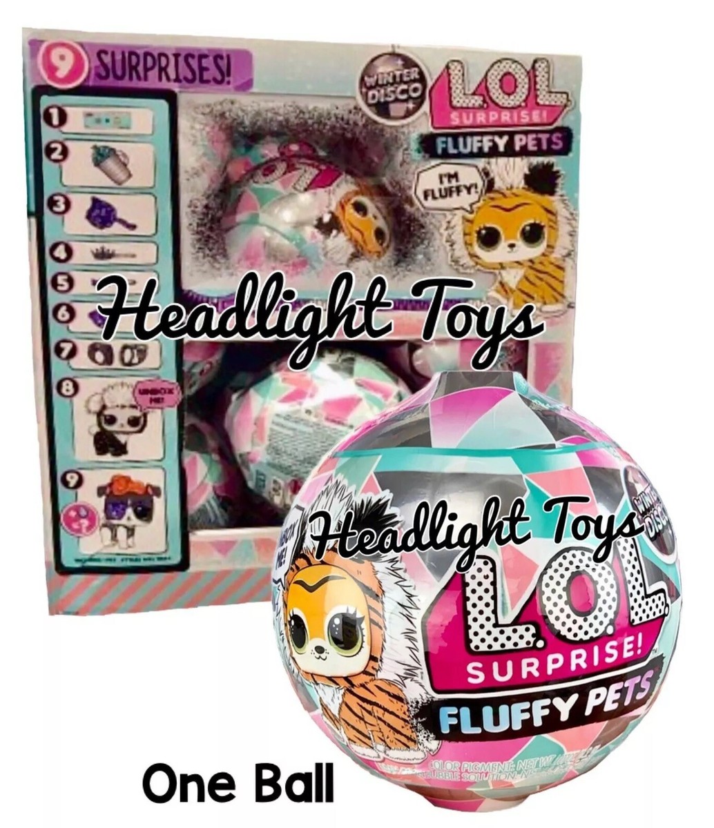 1 LOL Surprise FLUFFY PETS Winter Disco Series Ball Globe Doll