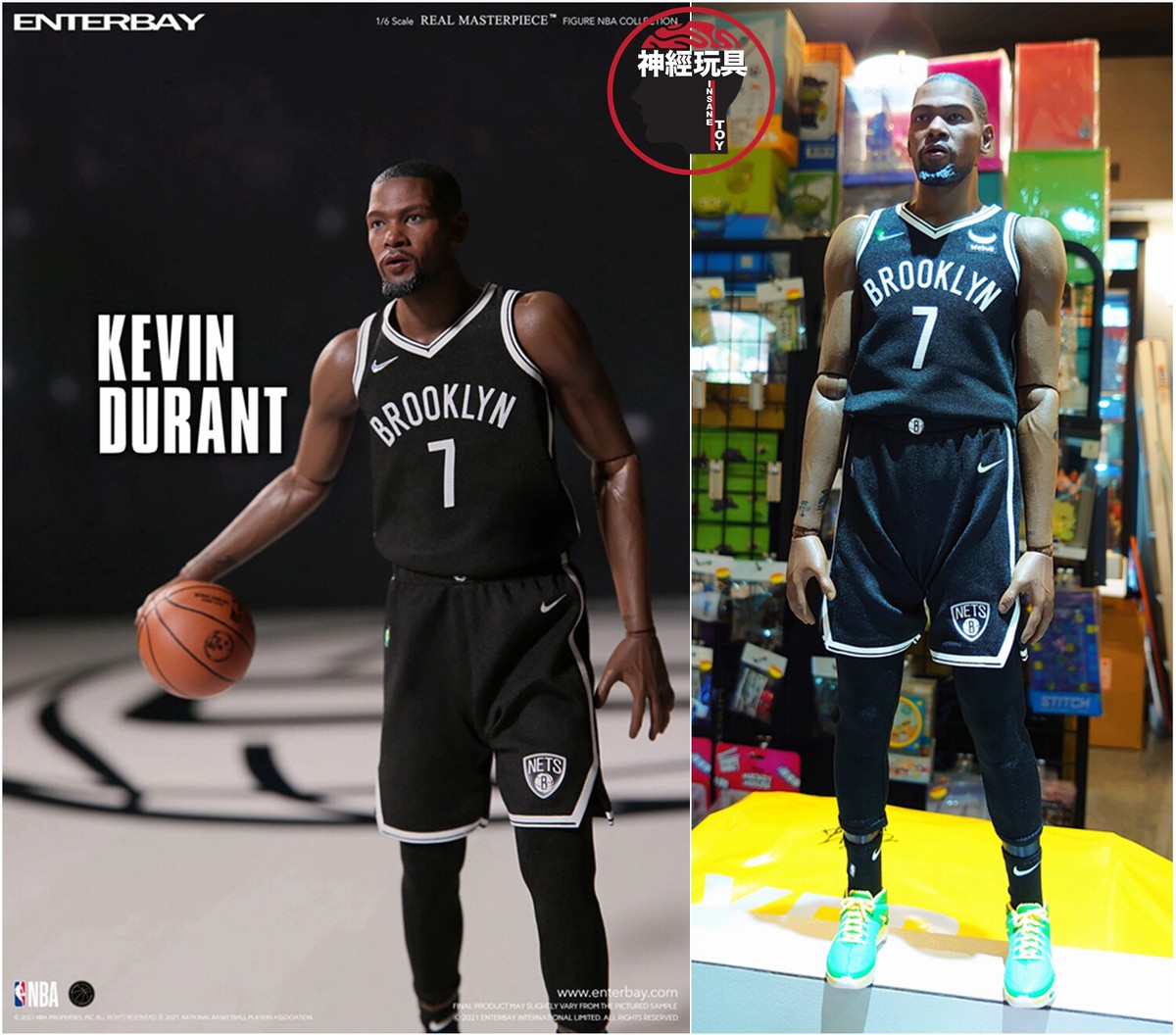 ENTERBAY NBA KEVIN DURANT 1/6 ACTION FIGURE NETS EDITION BONUS