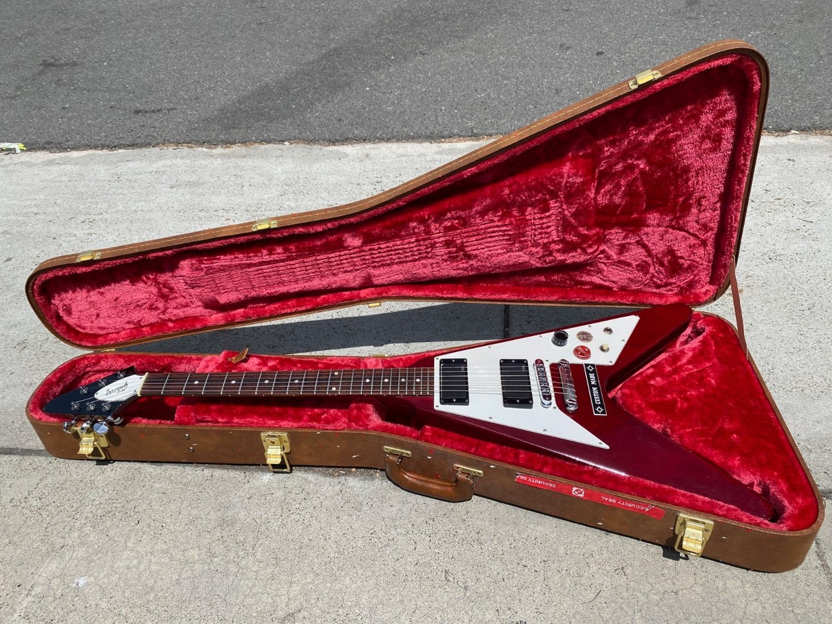 1995 Gibson Flying V Red Custom EMG Zakk Wylde Set up w/ Case 7.2