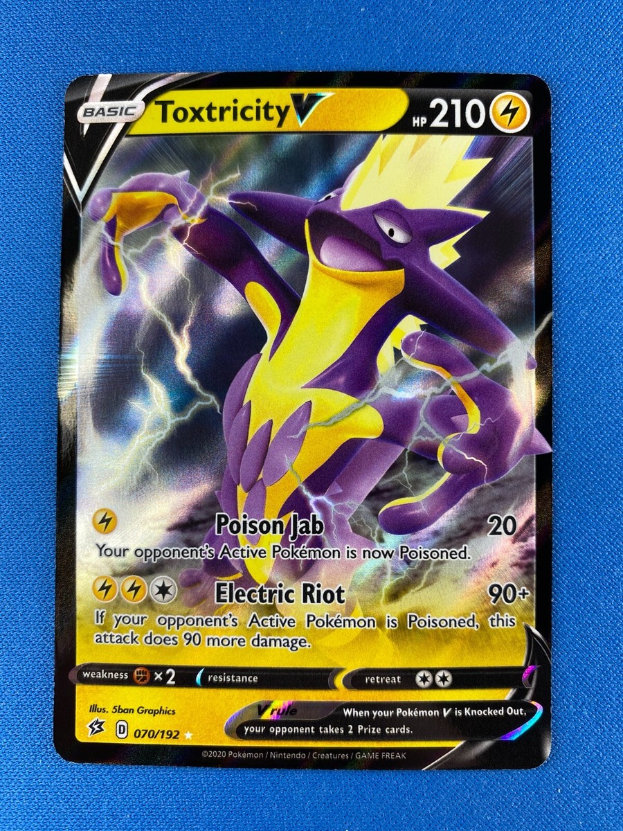 Pokemon TOXTRICITY V 070/192 Ultra Rare Holo Full Art Rebel Clash