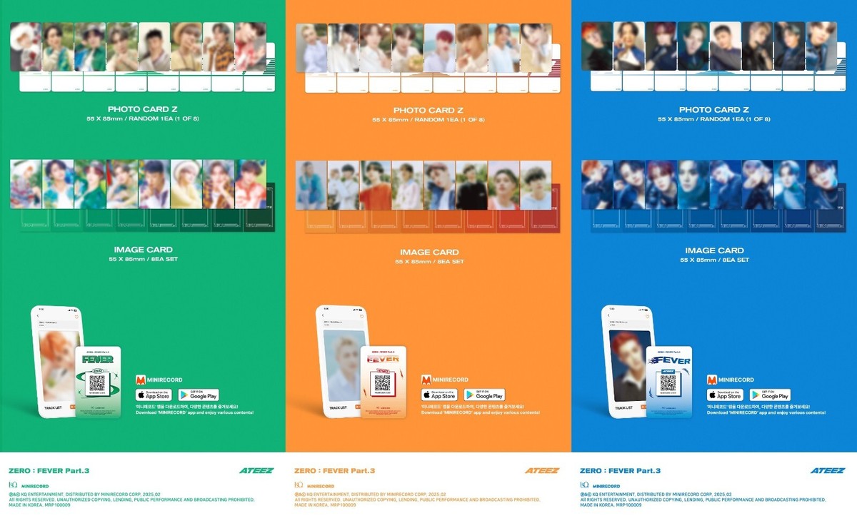 ATEEZ ZERO FEVER Part.3 PLATFORM 3Ver SET QR Mini Card+P.Card+8p