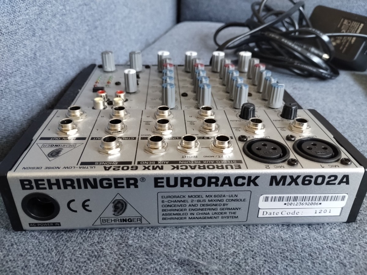 BEHRINGER Eurorack MX602A 6 Channel MIXER w Power Adapter and