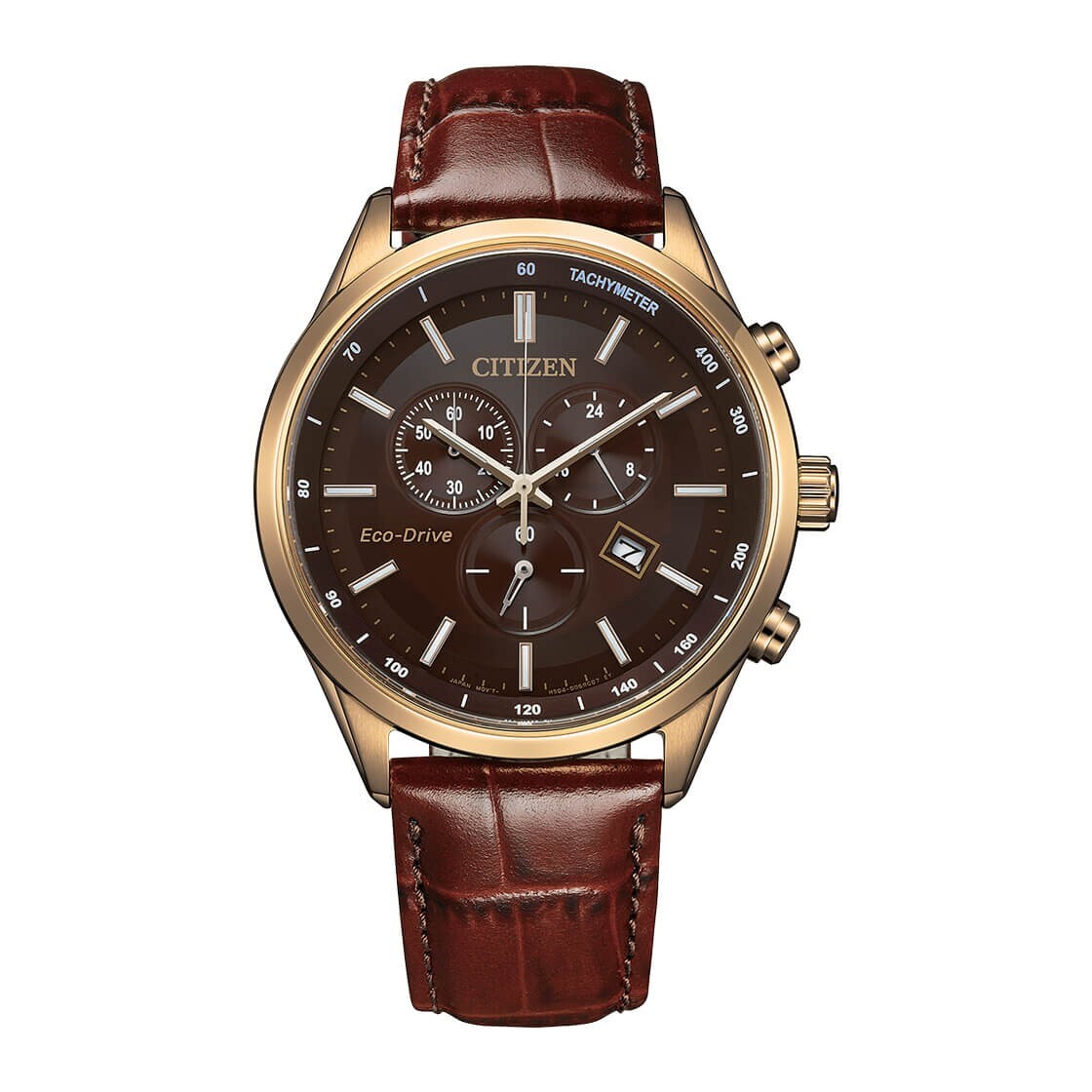 Citizen Eco-Drive AT2573-07X Chronograph Brown Analog Leather Rose