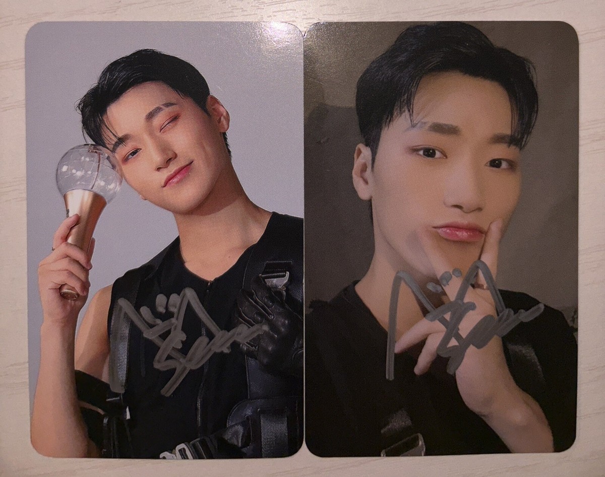 ATEEZ SAN A-tiny Zone Autographed Signed Photo Card Set Concert