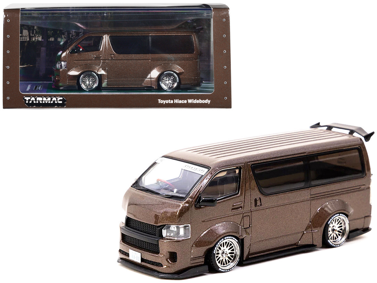 Tarmac Works Toyota Hiace Widebody RHD Brown Metallic 1/43 Diecast