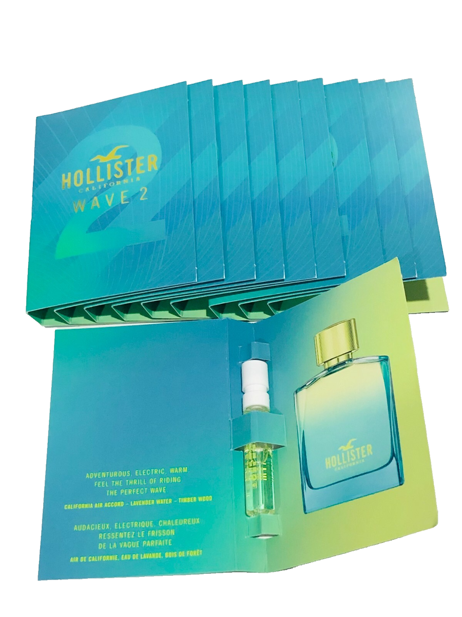Hollister California Wave 2 Perfume Spray 10 X Sample Vials For