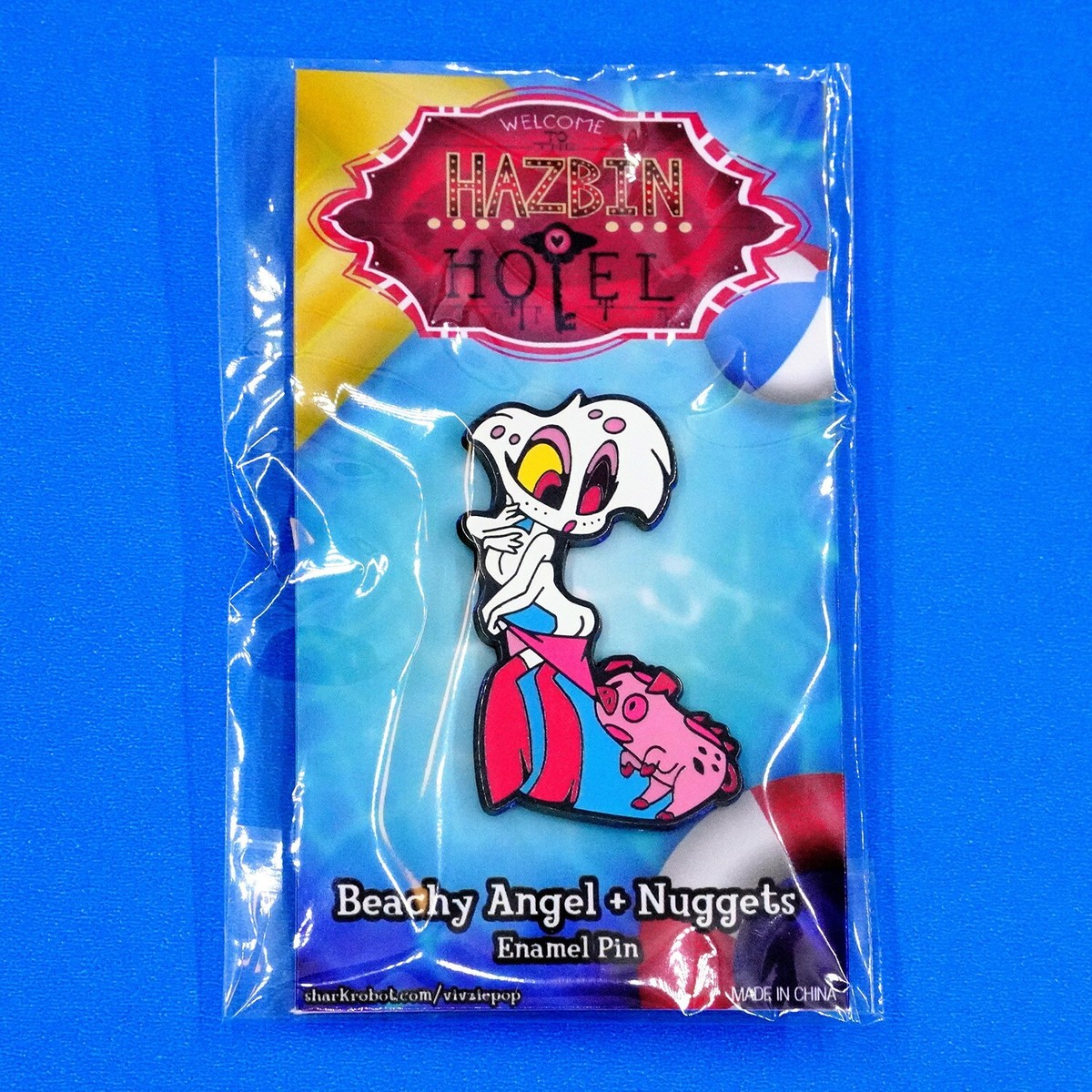 Hazbin Hotel Beachy Angel Dust + Nuggets Enamel Pin Summer 2021
