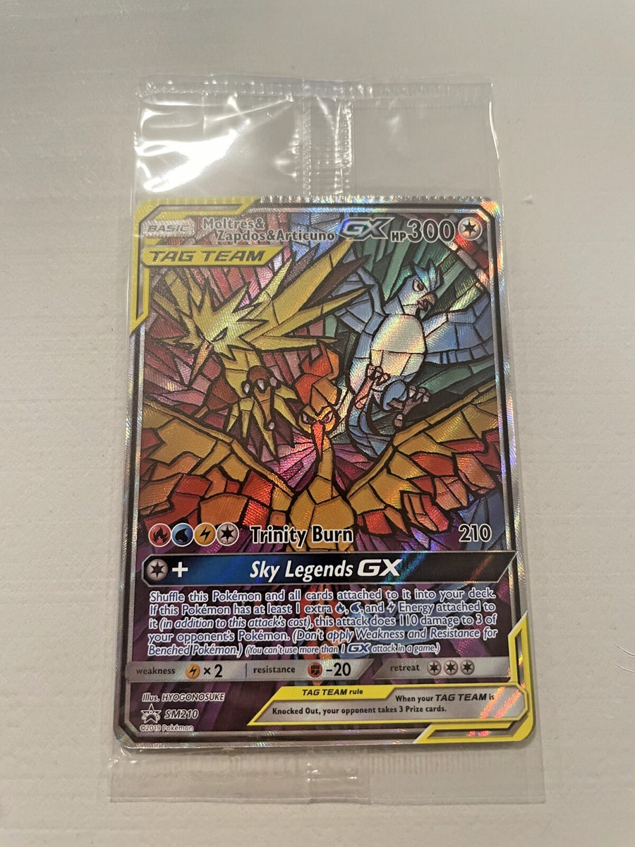 Moltres & Zapdos & Articuno GX SM210 Sm Holo Sealed Promo CRIMP