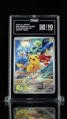 TAG 10 GEM MINT JAPANESE POKEMON 2022 PIKACHU 001/SV-P SCARLET