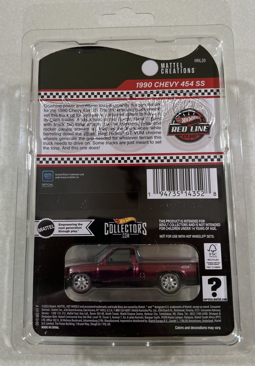 ホットウィール RLC 限定1990 Chevy 454 ホットウィール 1990 Chevy