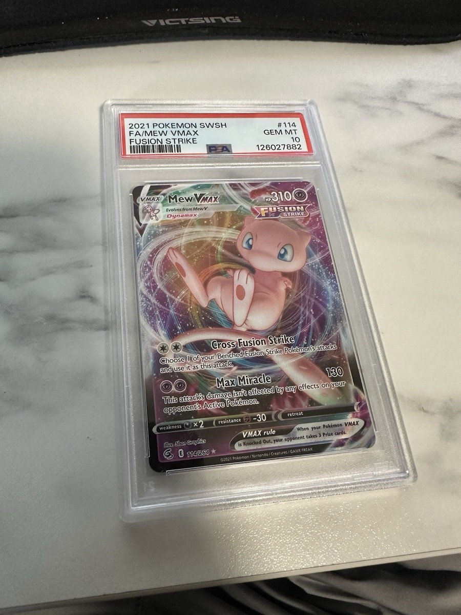 Pokemon Mew VMAX Fusion Strike Full Art #114 PSA 10 Gem Mint | eBay