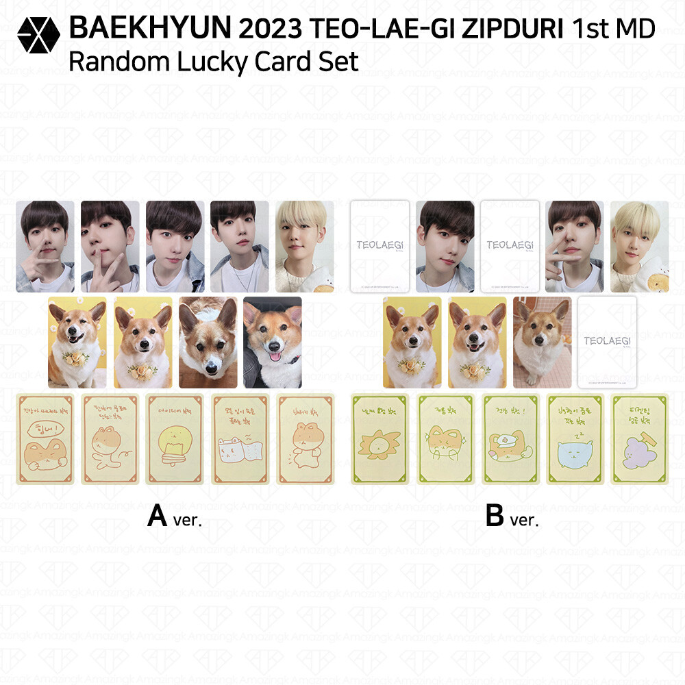 EXO BAEKHYUN TEO-LAE-GI ZIPDURI Random Lucky Card Photocard KPOP K