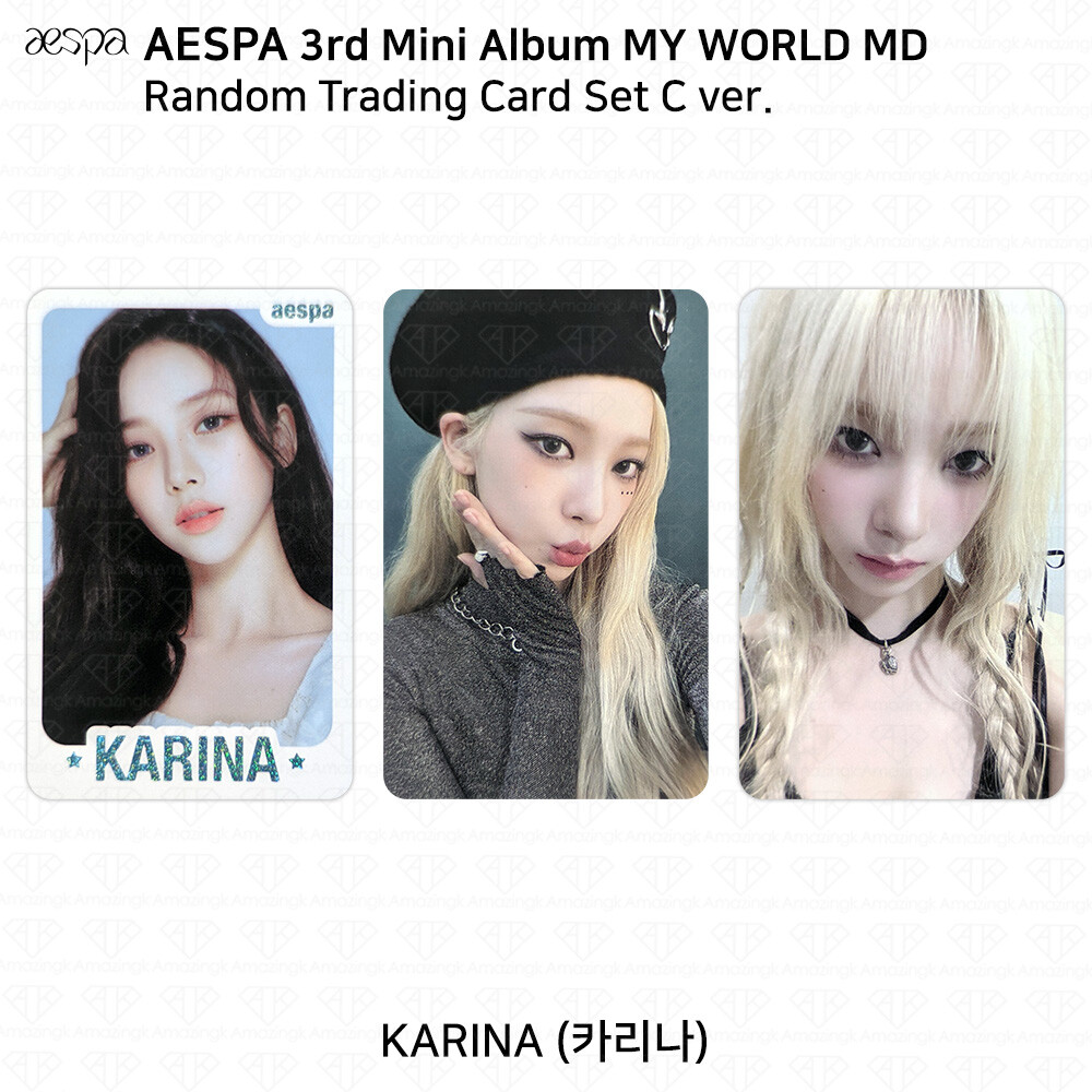 Aespa Official MD MY WORLD Random Trading Card Set C Ver Photocard
