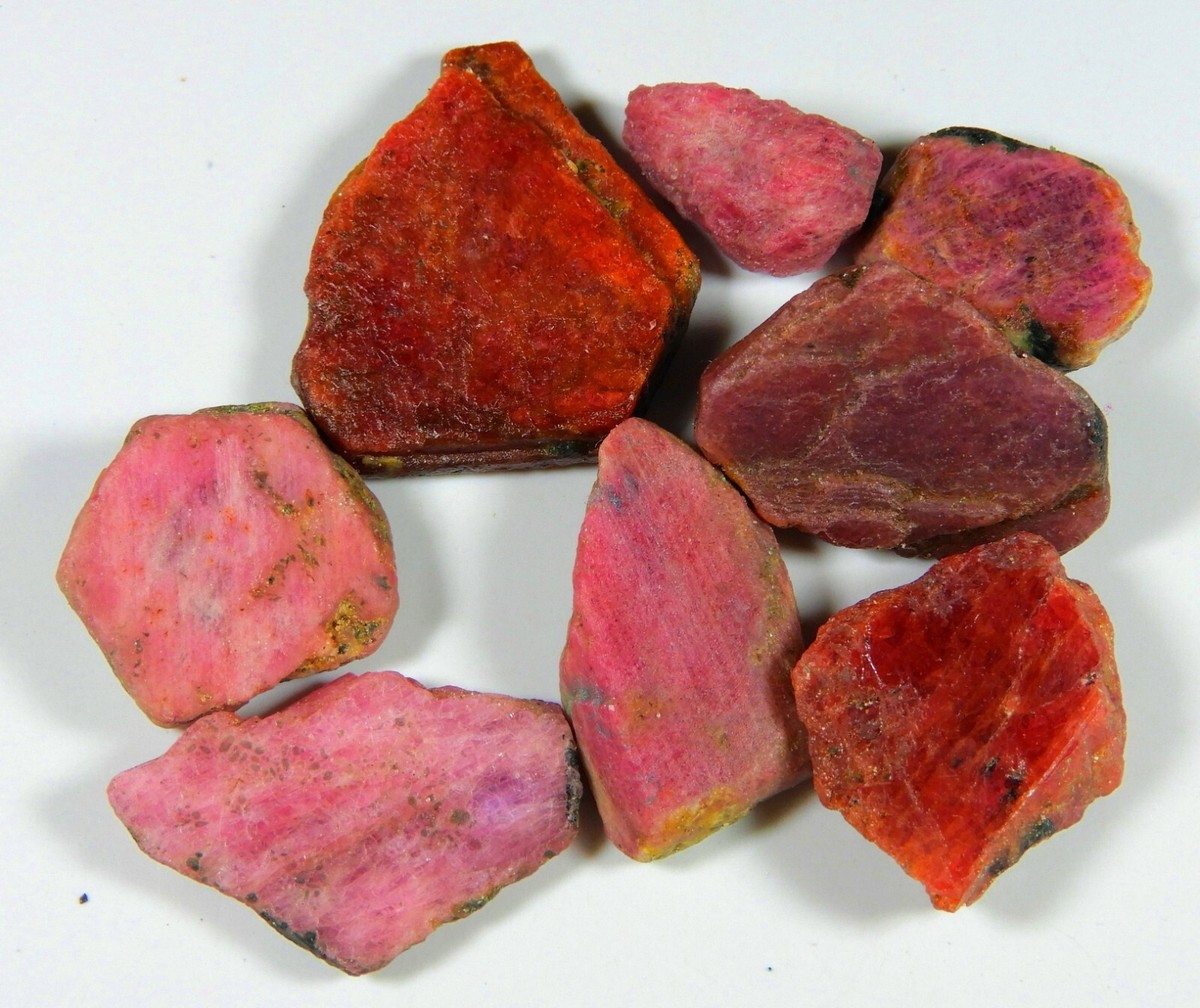 258 Ct BULK LOT 100% Natural Ruby Sapphire Corundum Rock Rough