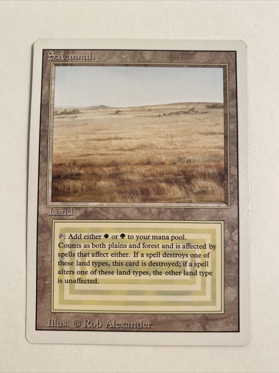 1x Savannah - MTG: Revised Dual Land LP/Near Mint Magic Card | eBay