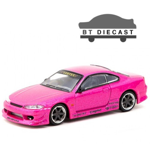 TARMAC WORKS VERTEX NISSAN SILVIA S15 1/64 DIECAST CAR PINK