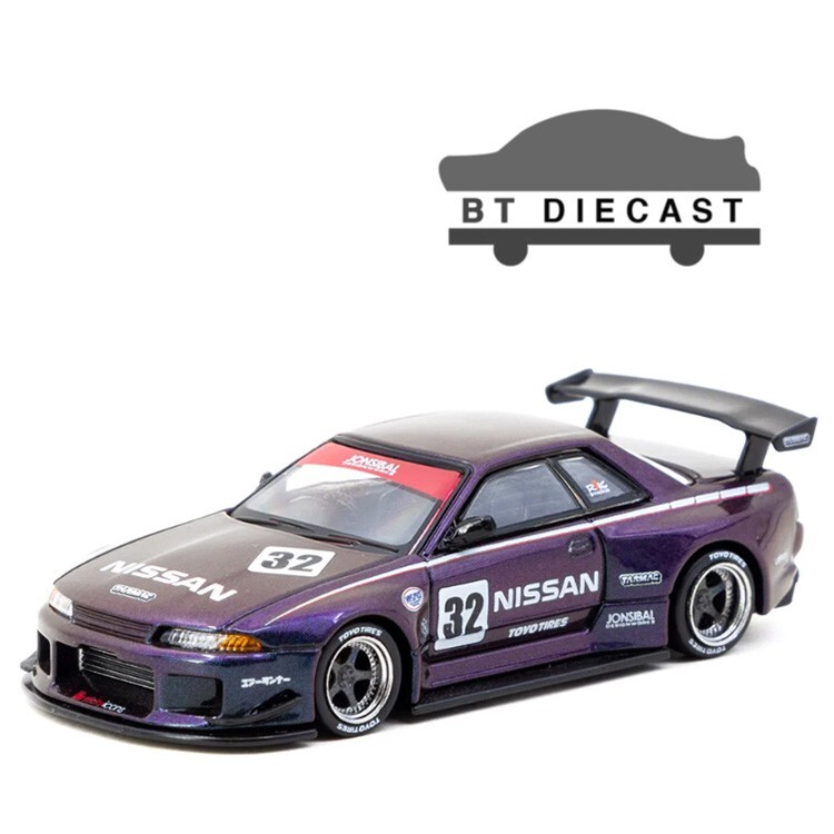 TARMAC WORKS NISSAN GT-R R32 WIDEBODY JONSIBAL 1/64 MIDNIGHT