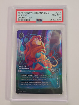 Disney Lorcana: Mufasa - Ruler of Pride Rock #217 Enchanted (PSA