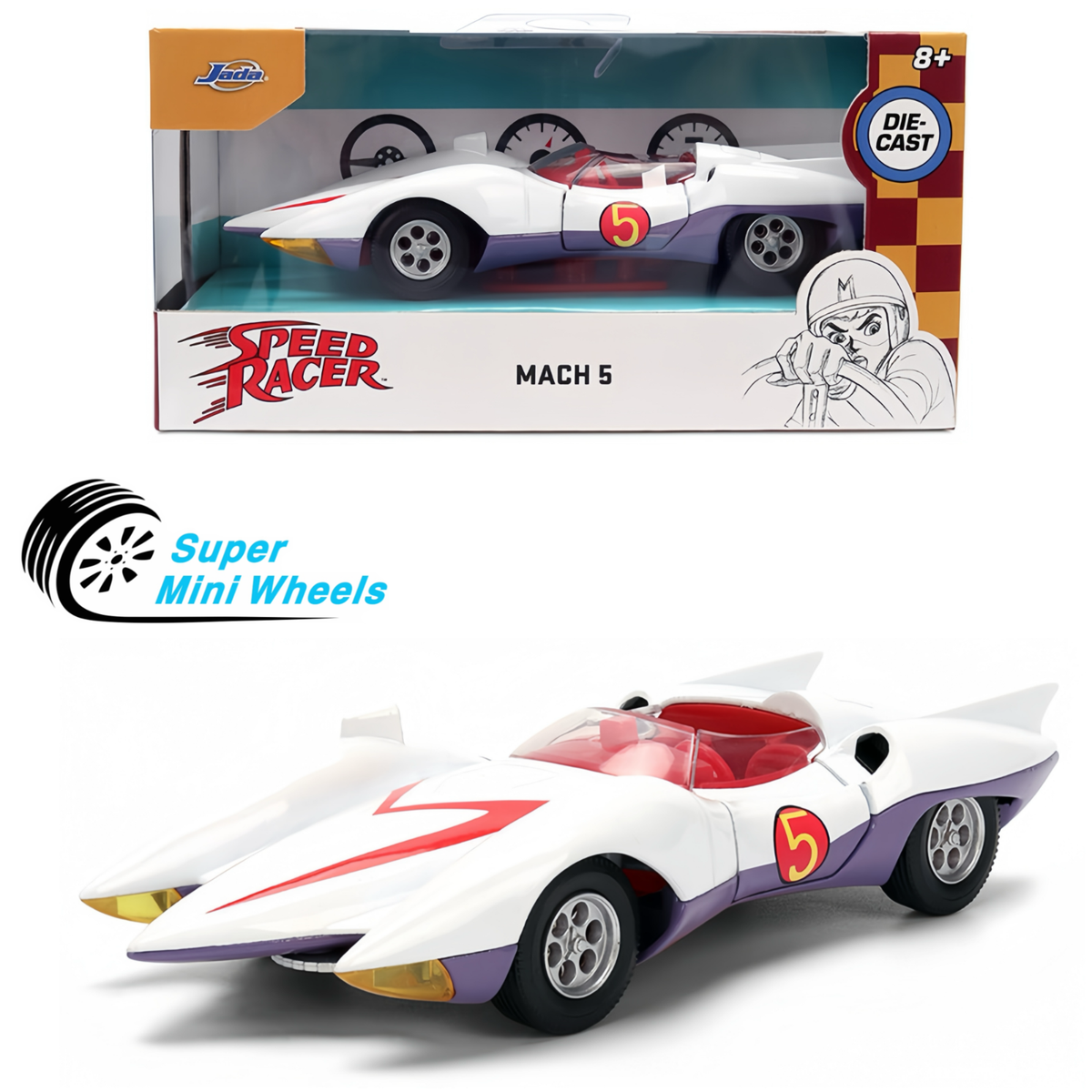 Jada 1:32 Speed Racer Mach 5 – White #35882 | eBay