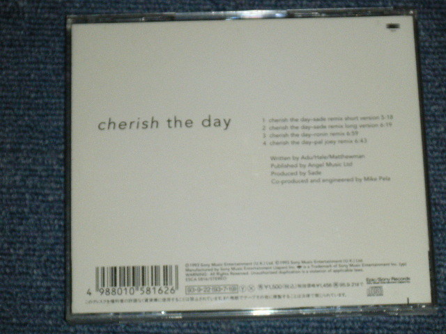 SADE Japan 1993 Maxi-CD CHERISH THE DAY | eBay