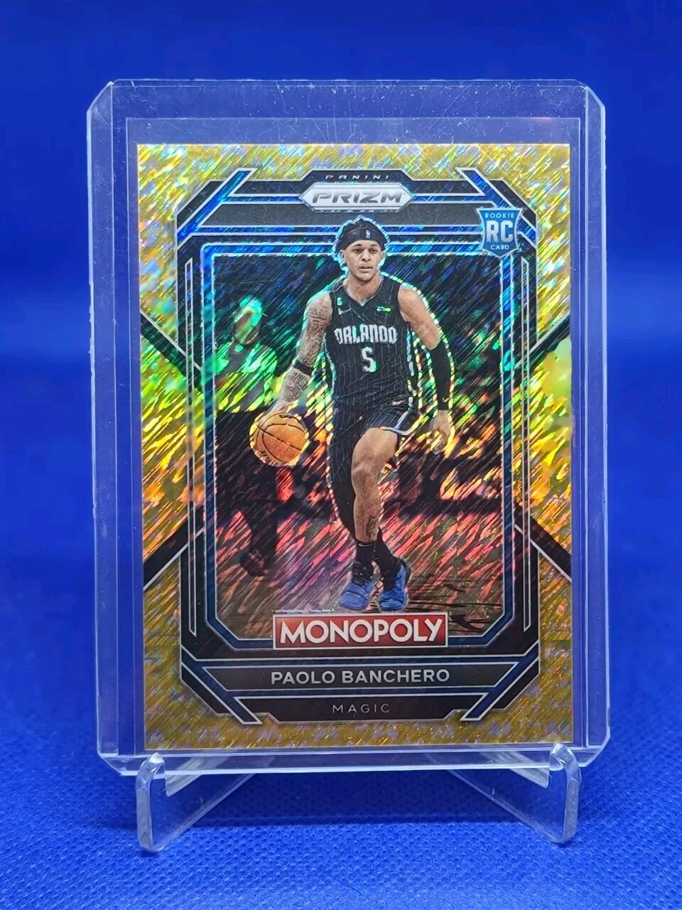 Paolo Banchero 2022 Prizm Monopoly #66 Gold Money Shimmer /500